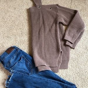 Mauve Cold Shoulder Sweater